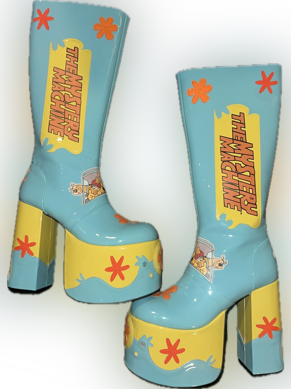 Dollskill x Scooby Doo The Mystery Machine Platform Boots - Picture 1 of 5